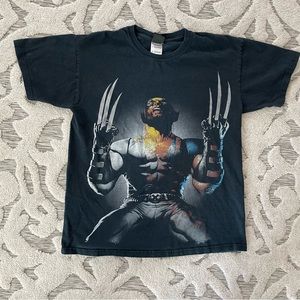 Marvel Mad Engine Wolverine X-Men Black T Shirt Blade Fingers Graphic Size M